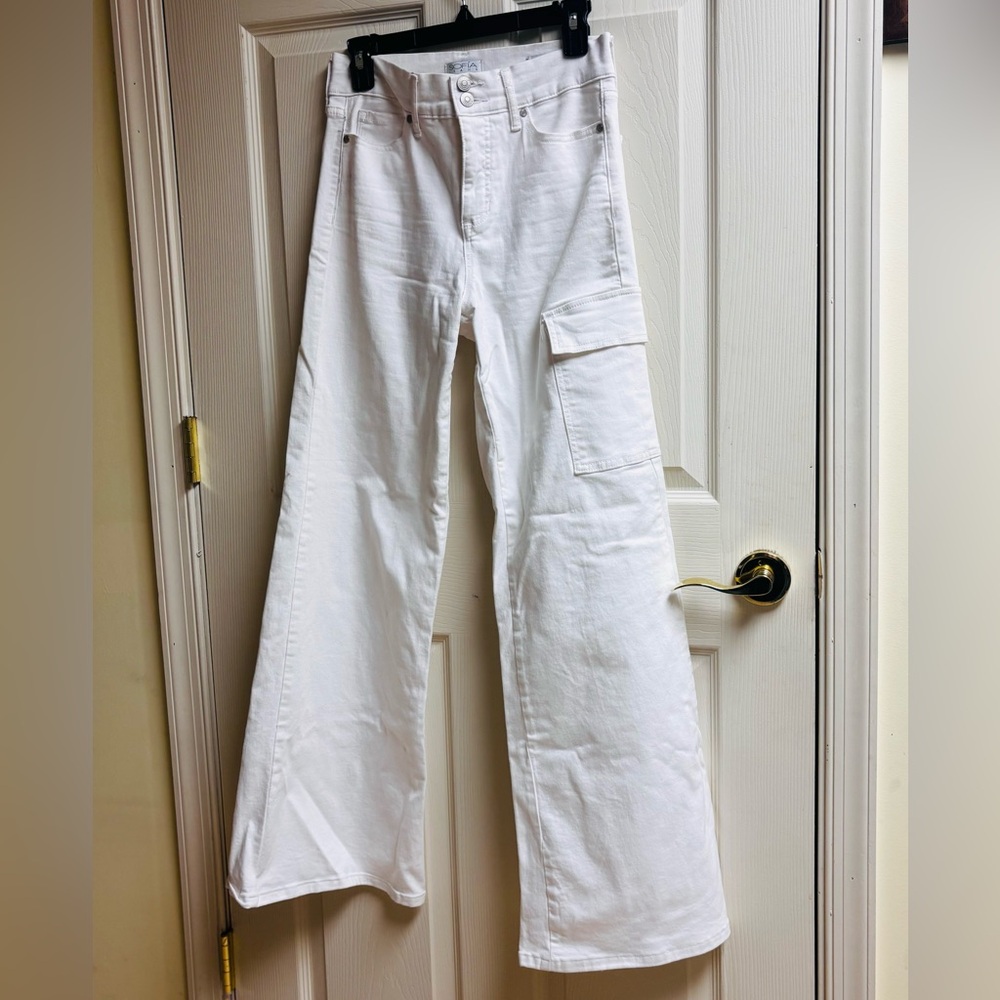 White Cargo Women Jeans